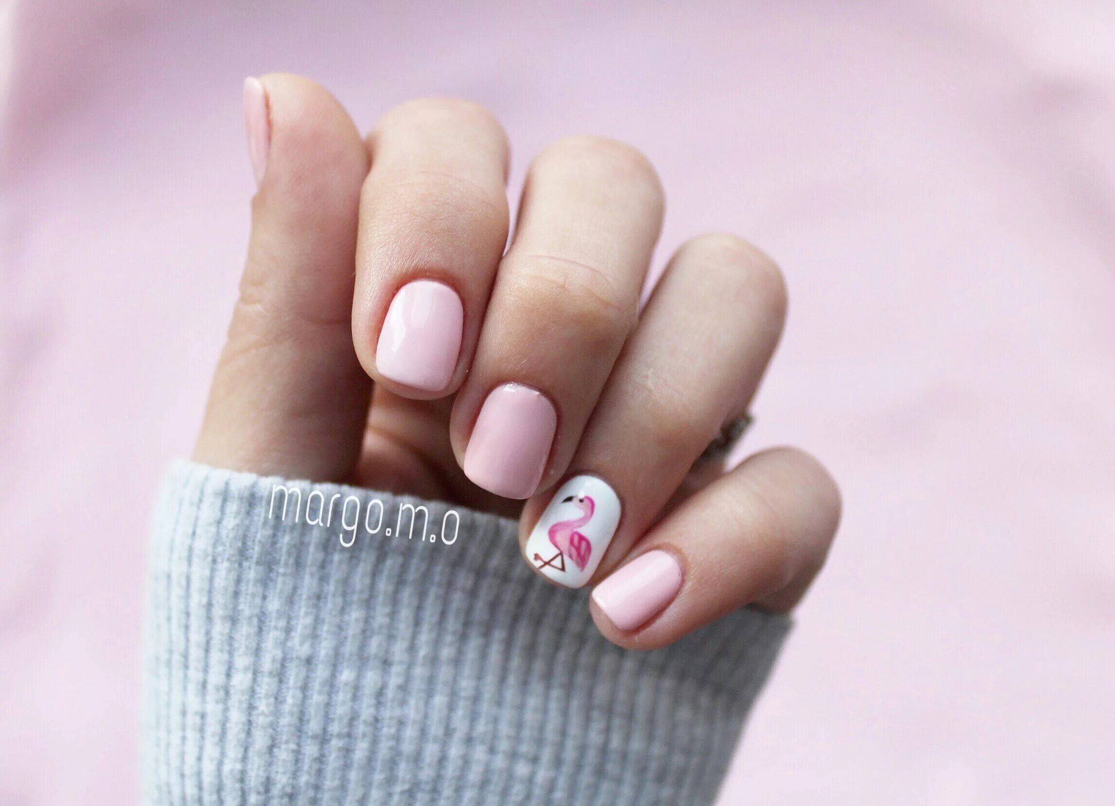 Красивый маникюр девочке Nails , flamingo , manicure, pink , gel polish , summer , ногти , маникюр , флам