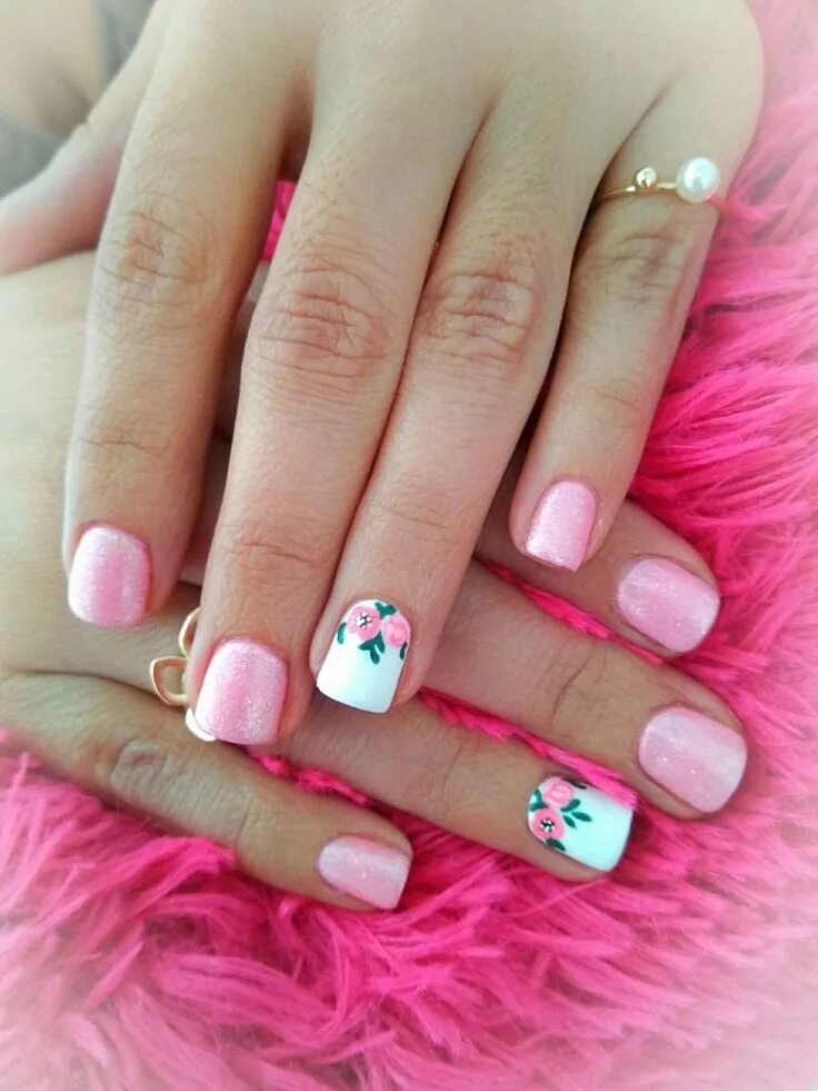 Красивый маникюр девочке Pin by Kerry Kibbons on Nails Floral nails, Cute nails, Nail designs