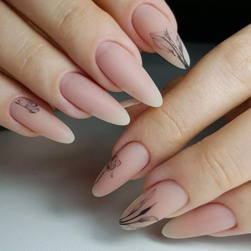 Красивый маникюр дизайн ногтей миндаль Маникюр Дизайн ногтей 2018 Stylish nails, Long nails, Manicure