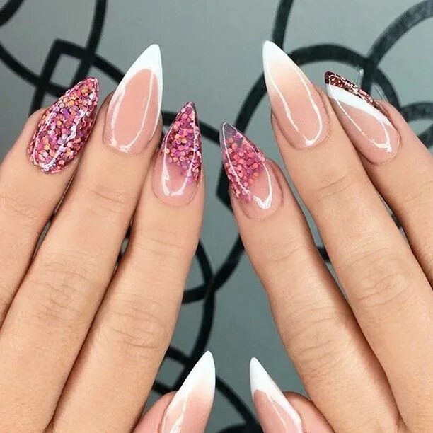 Красивый маникюр длинные ногти френч 2,065 Likes, 6 Comments - NAIL TRENDS (@the.glitter.nail) on Instagram: ": Pictu
