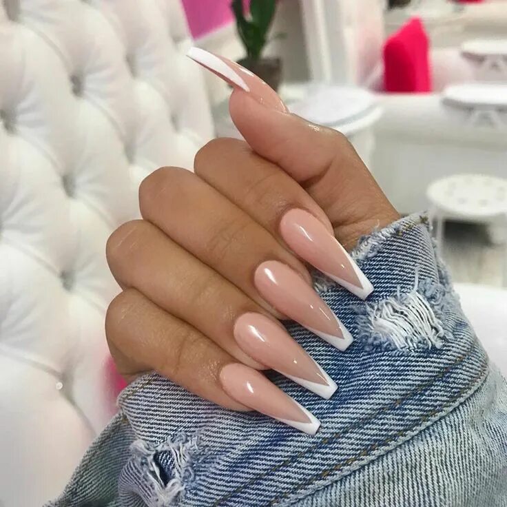 Красивый маникюр длинные ногти френч Pin on manicure