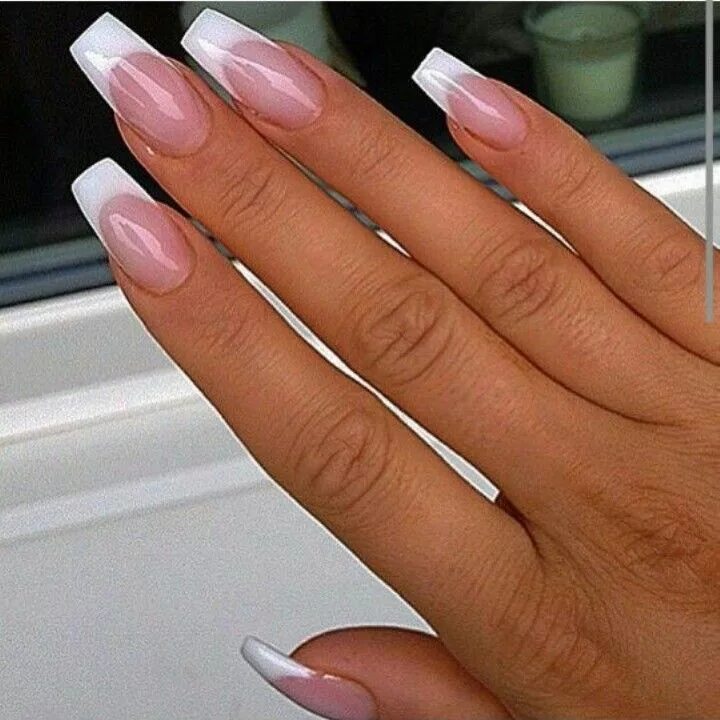 Красивый маникюр длинные ногти френч French tip nails Nail designs, Nail art, Cute nails