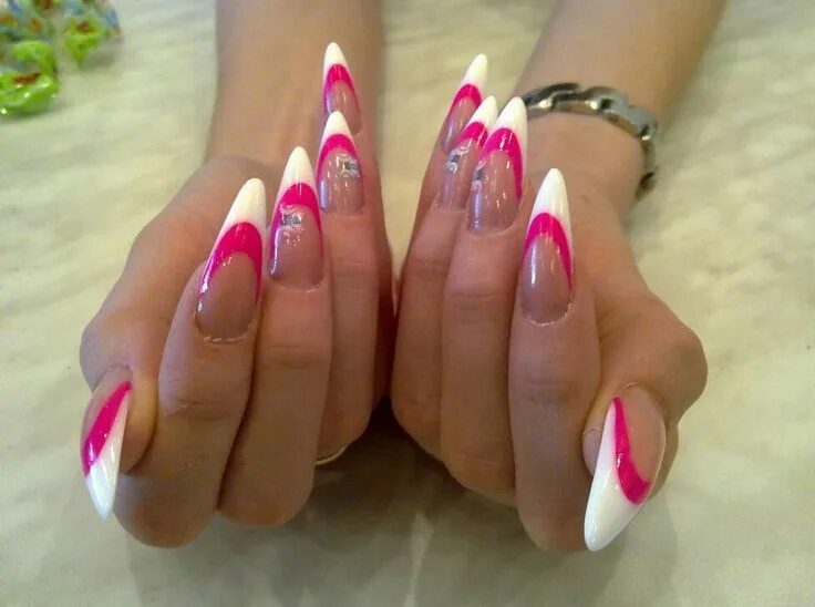 Красивый маникюр длинные ногти френч Pin by ♡(create_style)♡ on NAILS FASHION ♥ ♥ ♥ ♥ ♥ ♥ Fake nails designs, Diamond