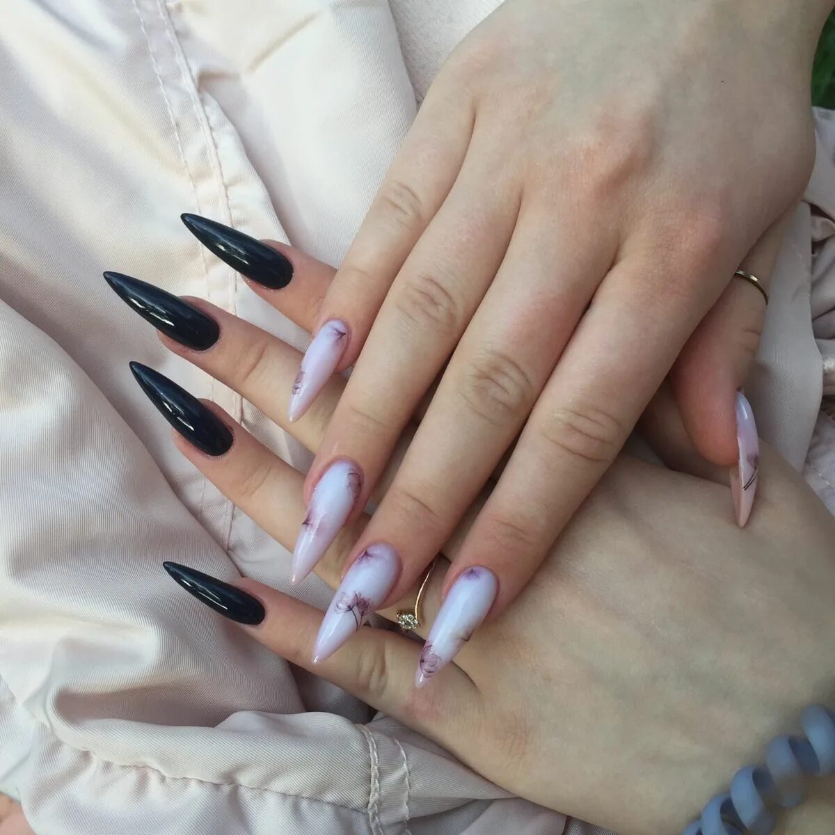 Красивый маникюр длинные ногти френч Пин на доске Nails Дизайнерские ногти, Искусственные ногти, Ногти