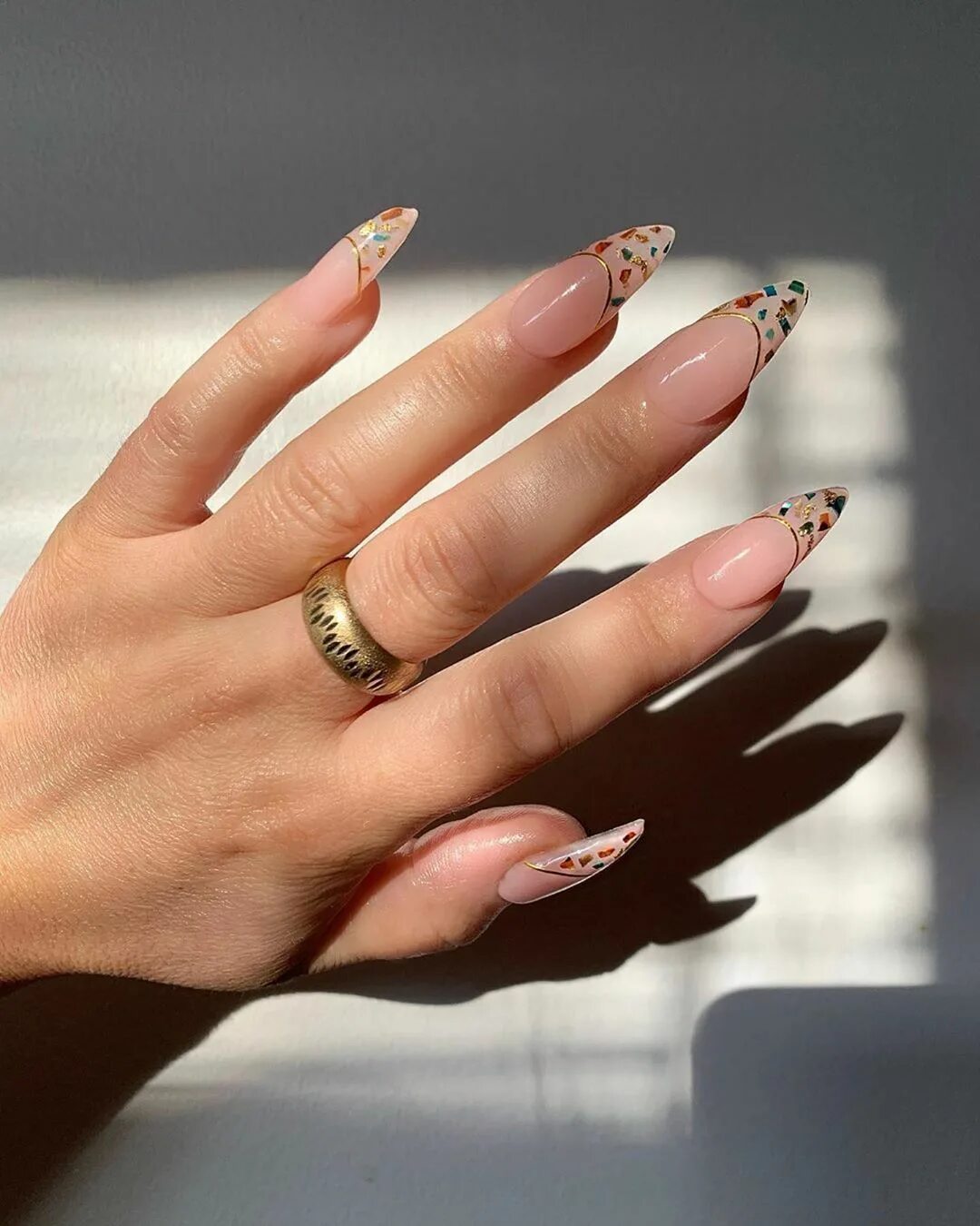 Красивый маникюр длинные ногти френч The GelBottle Inc ™ on Instagram: "Stunning nails by our amazing Brand Ambassado
