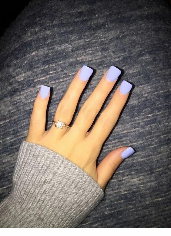 Красивый маникюр длинный квадрат Straight edges, faded blue color - Miladies.net Square acrylic nails, Periwinkle