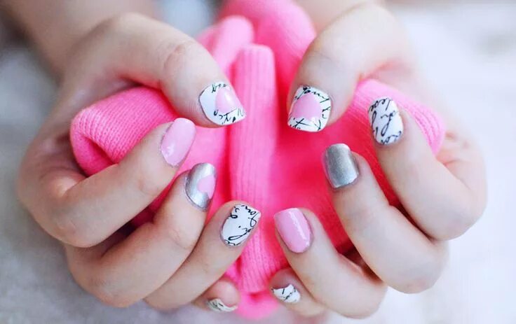Красивый маникюр для 10 лет Sweetheart Manicure " Tineey Manicure, How to do nails, Nails