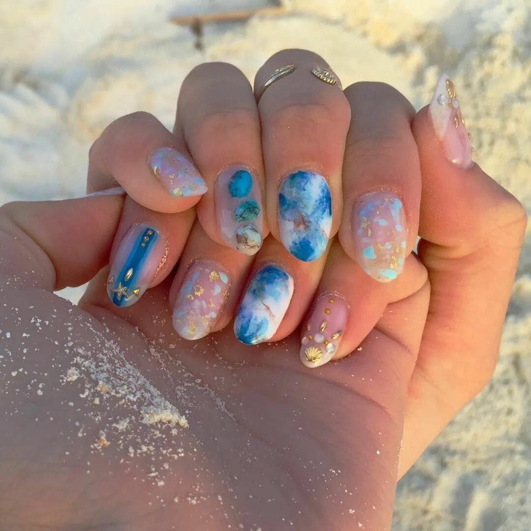 Красивый маникюр для моря 2024 SUMMER / VACATION NAIL DESIGN INSPIRATION Nail art designs summer, Beach nail de
