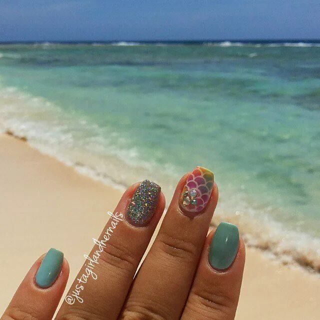 Красивый маникюр для отдыха на море Nail Art #1008 - Best Nail Art Designs Gallery BestArtNails.com