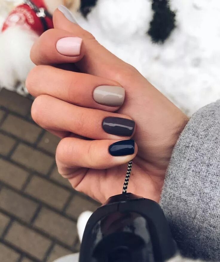 Красивый маникюр два цвета Pin on nails Nail colors, Trendy nails, Gel nails