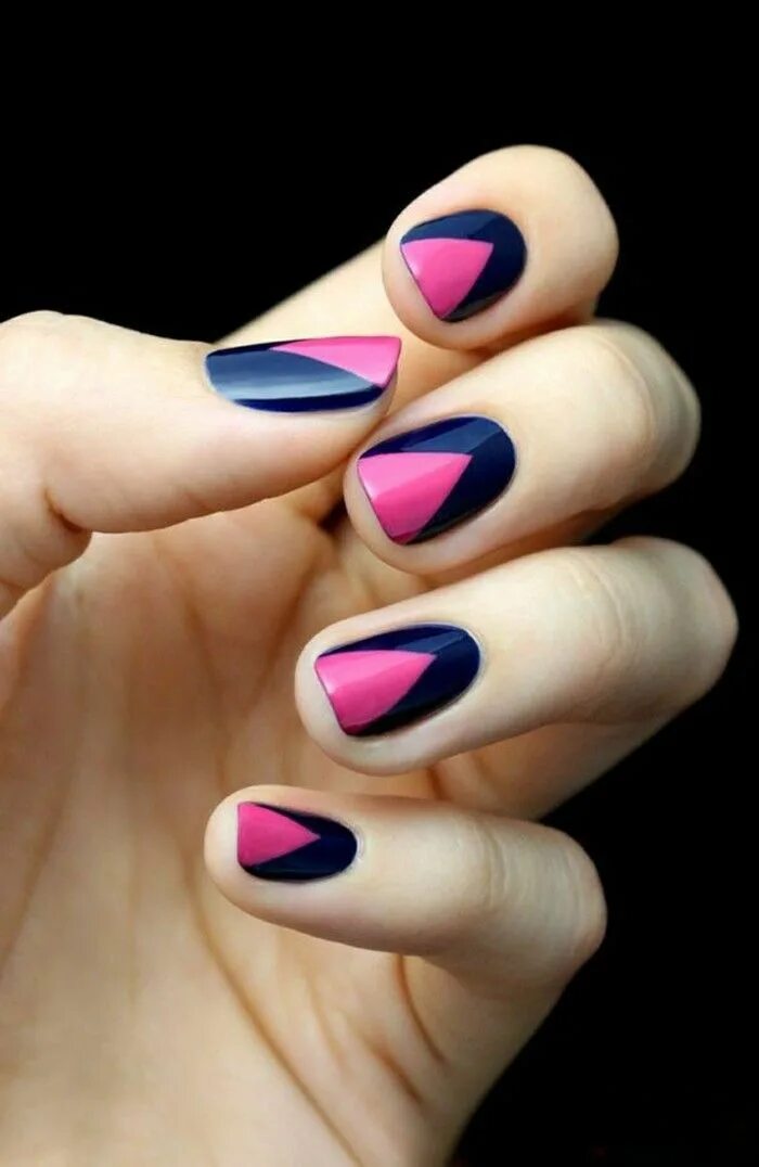 Красивый маникюр двухцветный Pin by Patricia on Nail Art Chevron nails, Blue chevron nails, Pretty nails