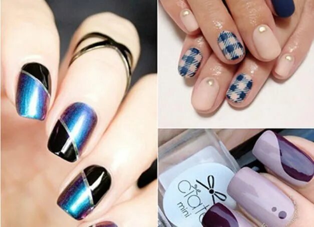 Красивый маникюр двухцветный Two-color manicure