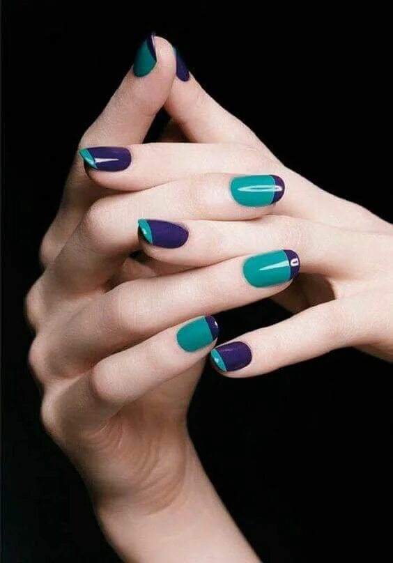 Красивый маникюр двумя цветами Pin by Lucy Veralíz Castro on Uñas Trendy nail polish, Manicures designs, Nails
