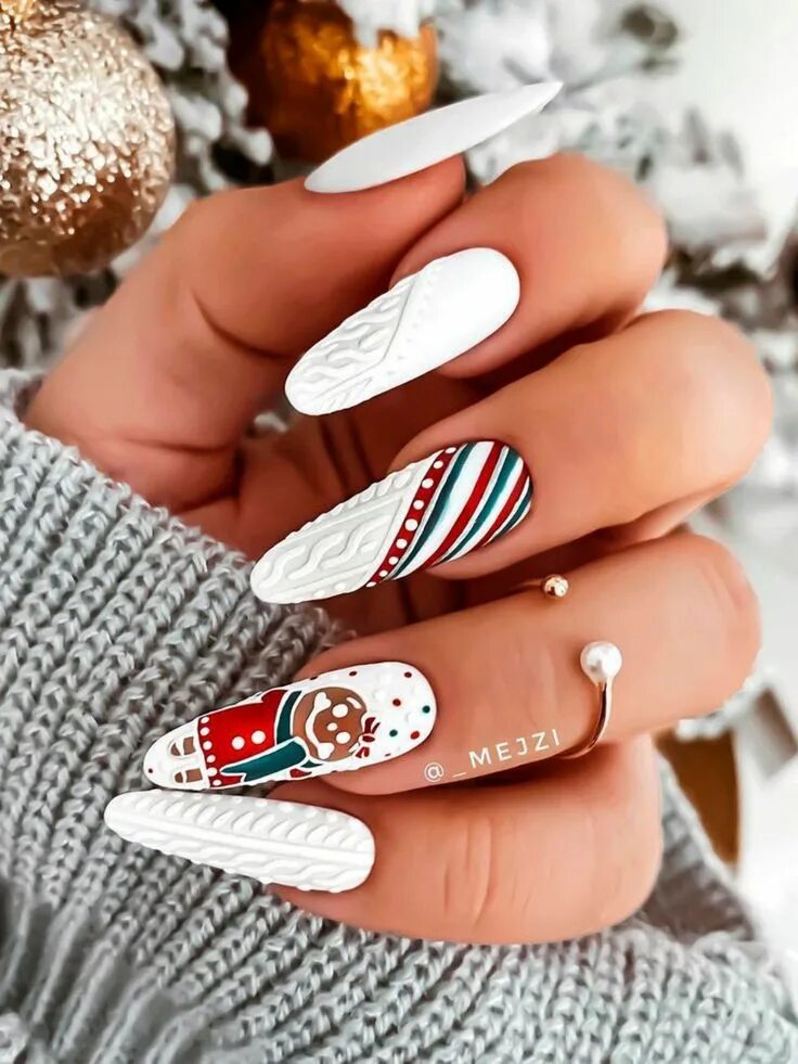 Красивый маникюр этого года 20+ Sweater nails ideas for a cool and romantic look Дизайнерские ногти, Длинные