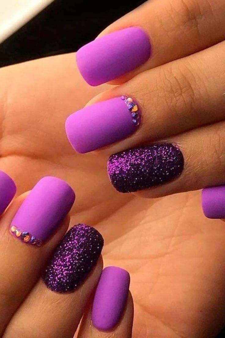 Красивый маникюр фиолетовые цвета manicure colors purple Manicure colors, Manicure, Swag nails