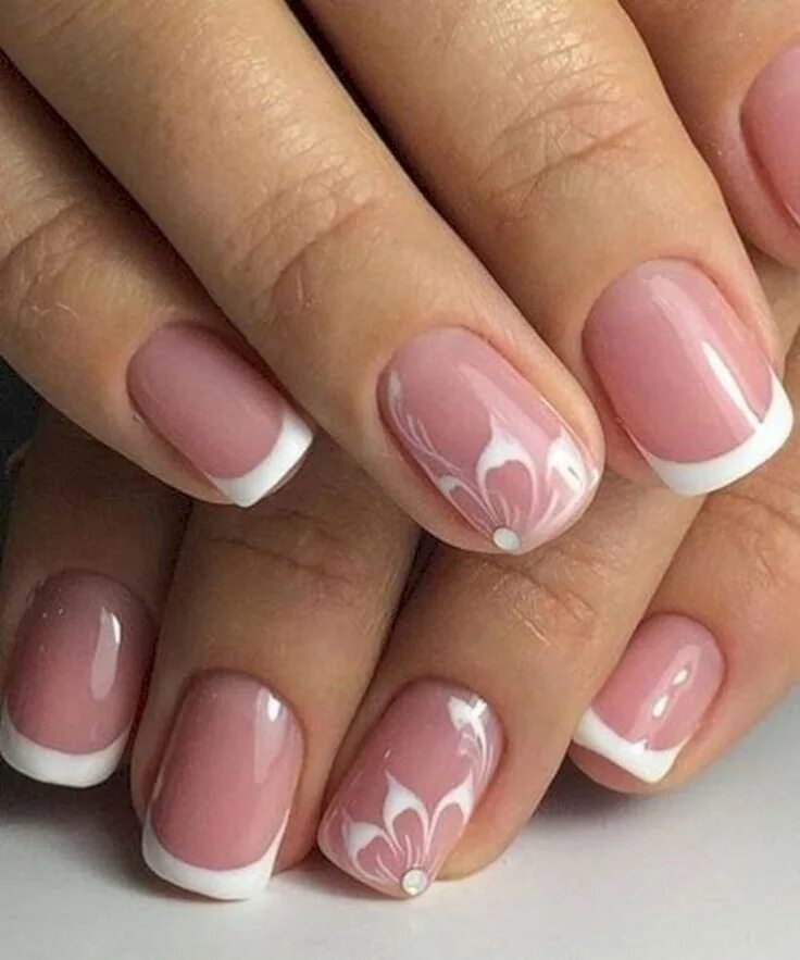 Красивый маникюр фото гель френч 36 Awe-Inspiring Bridal Nail Art You Can Choose This Körömminták, Körömötletek, 