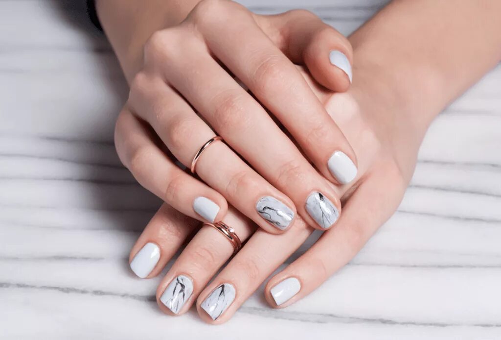 Красивый маникюр фото на коротких Uñas mármol: La tendencia que impactará en el 2016 Colores de esmalte de uñas, M