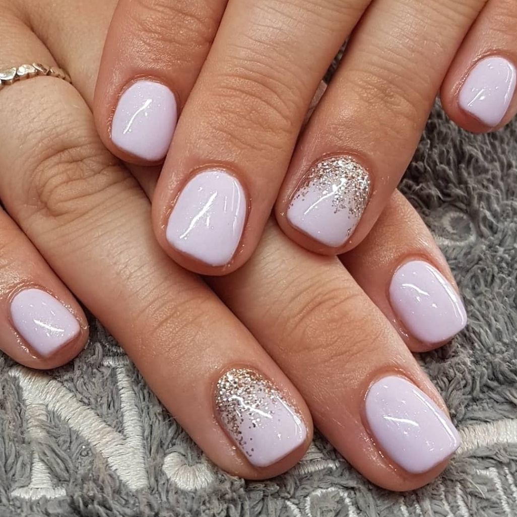 Красивый маникюр фото на коротких Med Tech. Запись со стены. Short gel nails, Pink white nails, Shellac nail color