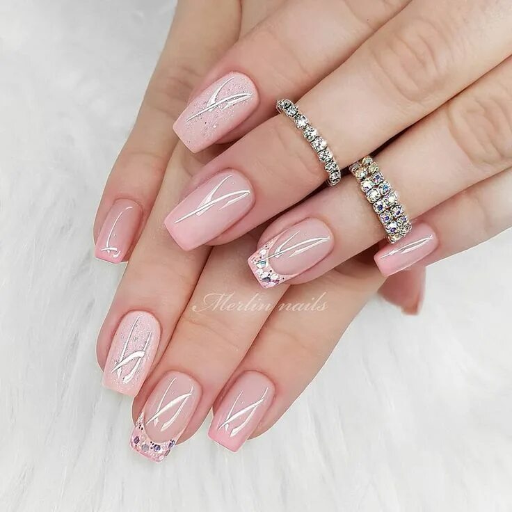 Красивый маникюр фото нежный с рисунком Over 80 Designs for Perfect Pink Nail Art Designs Pink nail art designs, Pink we
