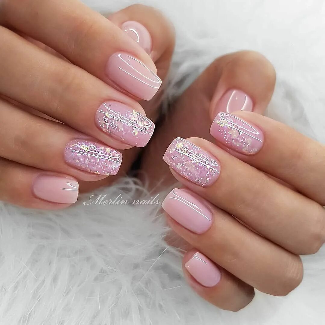 Красивый маникюр фото самый нежный Как вам такой маникюр? #ногти #маникюрфренч #маникюрмосква #маникюргель #инстама