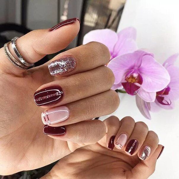 Красивый маникюр фото самый шикарный Ногти дизайн 2018 фото Plum nails, Nails, Pretty nails