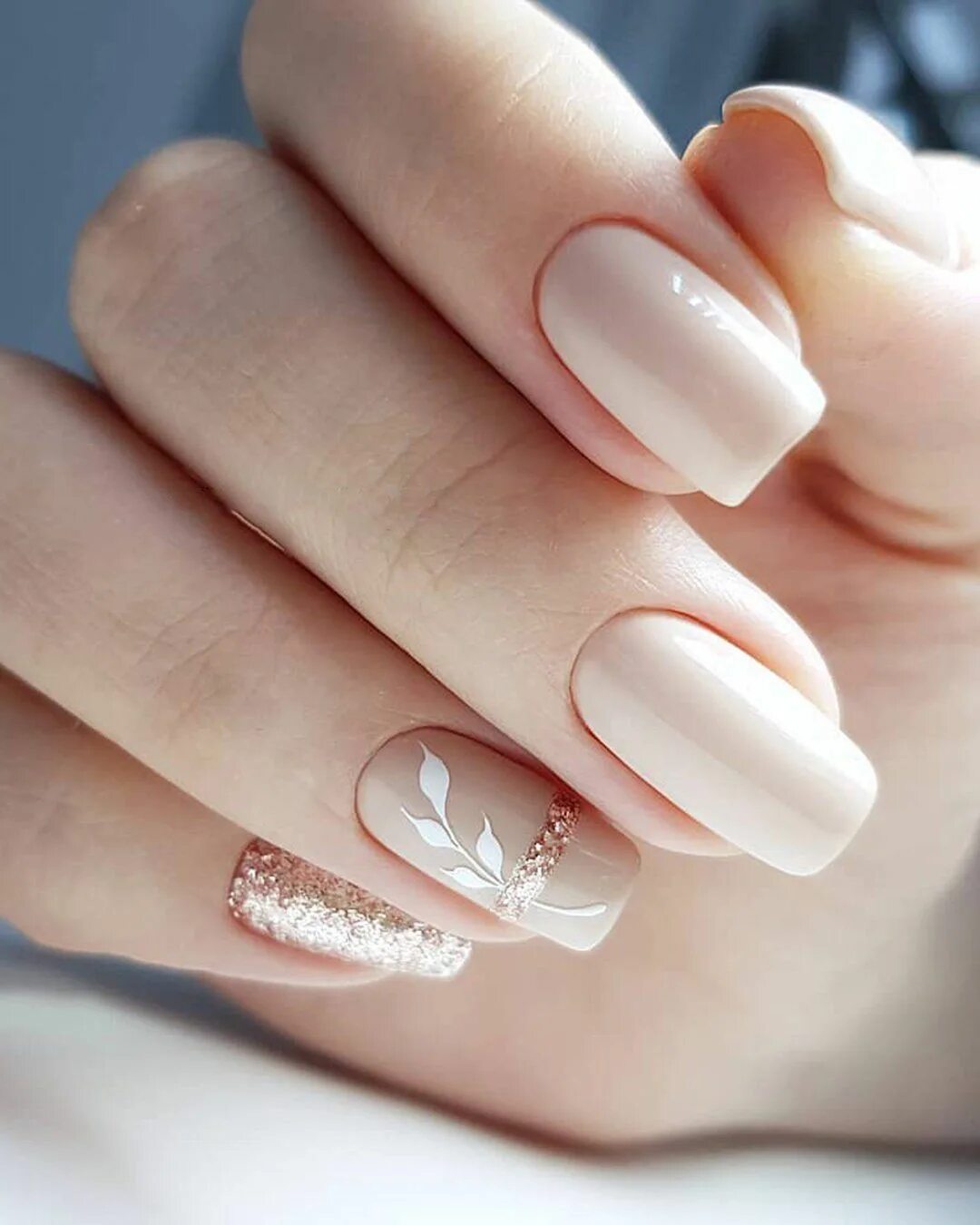 Красивый маникюр фото самый шикарный светлый Best 36 Cute Nail Design Ideas For Stylish Brides Beige nails, Nail art, Beige n
