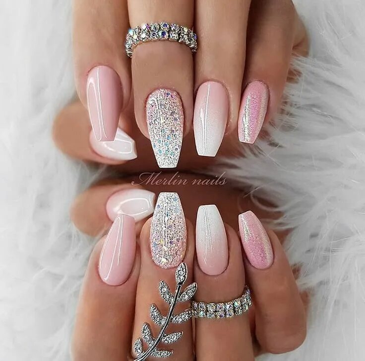 Красивый маникюр фото самый шикарный светлый Pin by Ana Maria on unghii Luxury nails, Cute nail designs, Coffin nails designs
