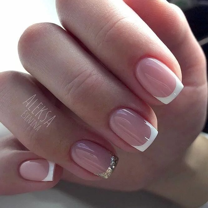 Красивый маникюр френч изысканный на квадратные ногти 21 Wedding Nails Ideas for Your Perfect Bridal Look French manicure acrylic nail