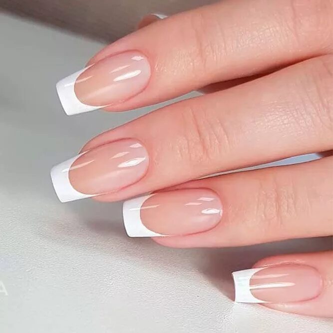 Красивый маникюр френч квадрат 43 Best French Manicure, Tips and Techniques French tip nail designs, French man