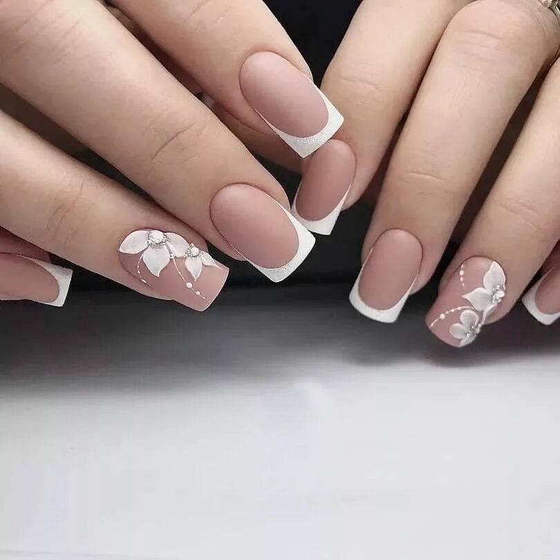 Красивый маникюр френч квадратные ногти Pin de Lucila Tinoco en UÑAS 2022 Manicura de uñas, Uñas decoradas para boda, Ma