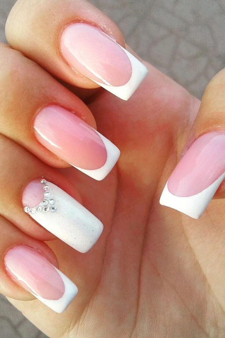 Красивый маникюр френч необычный #white #manicure #black #nails #love #nailart #gelnails #nail #naildesign #art #