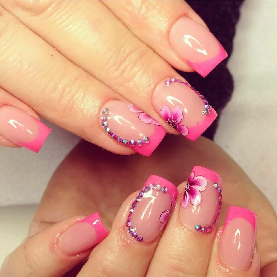 Красивый маникюр френч розовый Pin on uñas de manos Manicure, Gel nails, Nail designs