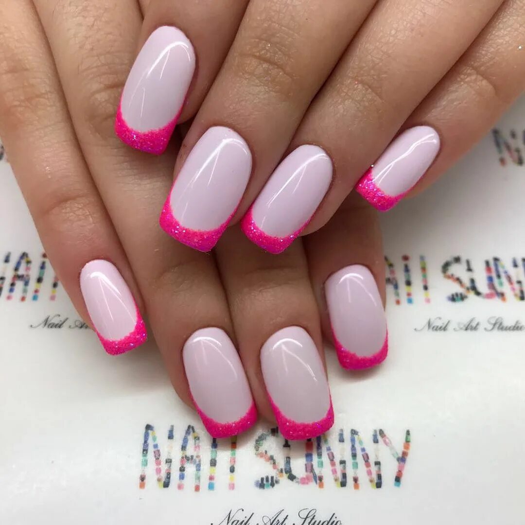 Красивый маникюр френч розовый 1?2?3?4?5?6?7?8?9? Nail manicure, Manicure nail designs, Manicure