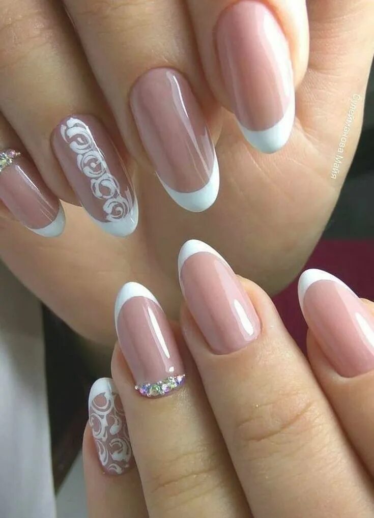 Красивый маникюр гель френч Стильный френч 2020 - Unhas bonitas, Unhas decoradas, Unhas desenhadas