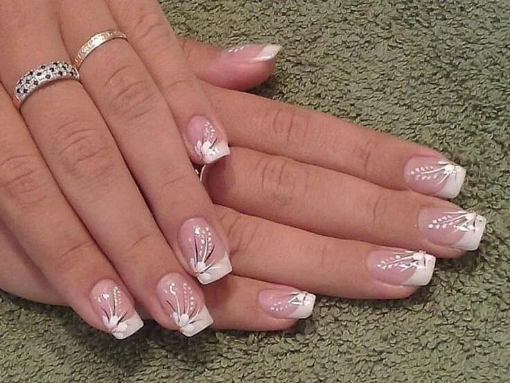 Красивый маникюр гель френч Pin on херабра Manicure nail designs, Fancy nails, Fancy nails designs