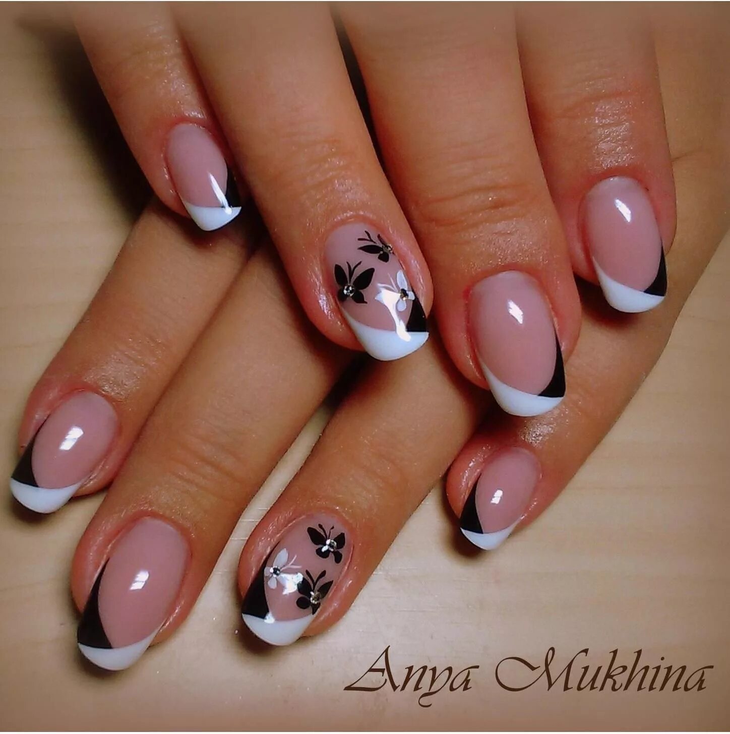 Красивый маникюр гель френч Одноклассники Trendy nails, Gel nail art designs, French nail designs