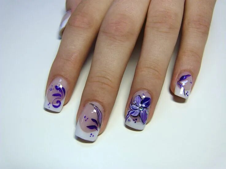 Красивый маникюр гель рисунок Pin by Demetrice Johnson on nails Purple nails, Purple nail designs, Nail art de