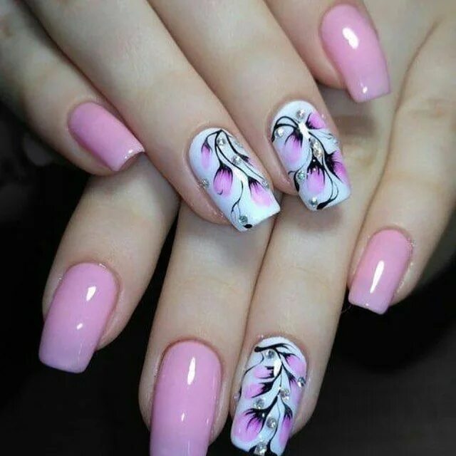 Красивый маникюр гель рисунок Gostaria de aprender a fazer as unhas que nem uma manicure profissional? Clique 