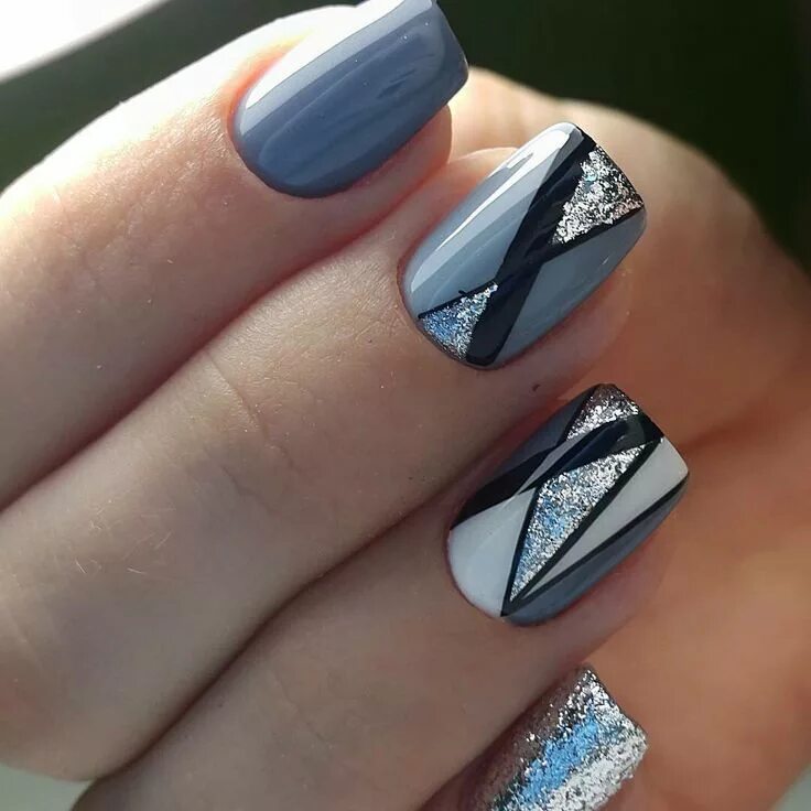 Красивый маникюр геометрия @creative_nails_studio ● ○ ● ○ ● @ideas_for_nailart Здесь собраны @ideas_for_nai