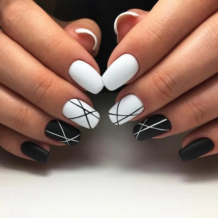 Красивый маникюр геометрия Pin on Маникюр White acrylic nails, Gel nails, Short acrylic nails designs