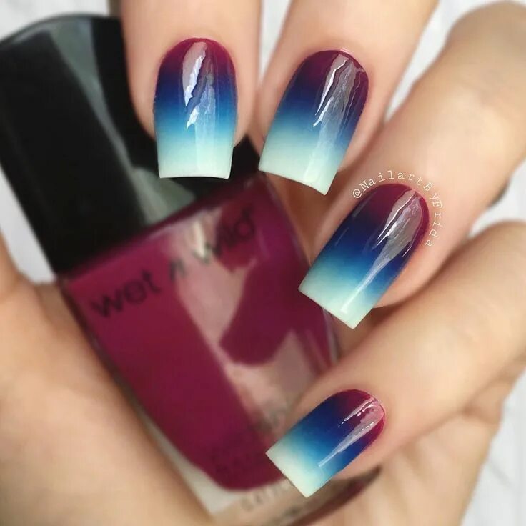 Красивый маникюр градиент Instagram Ombre nail art designs, Ombre nails, Nail art ombre