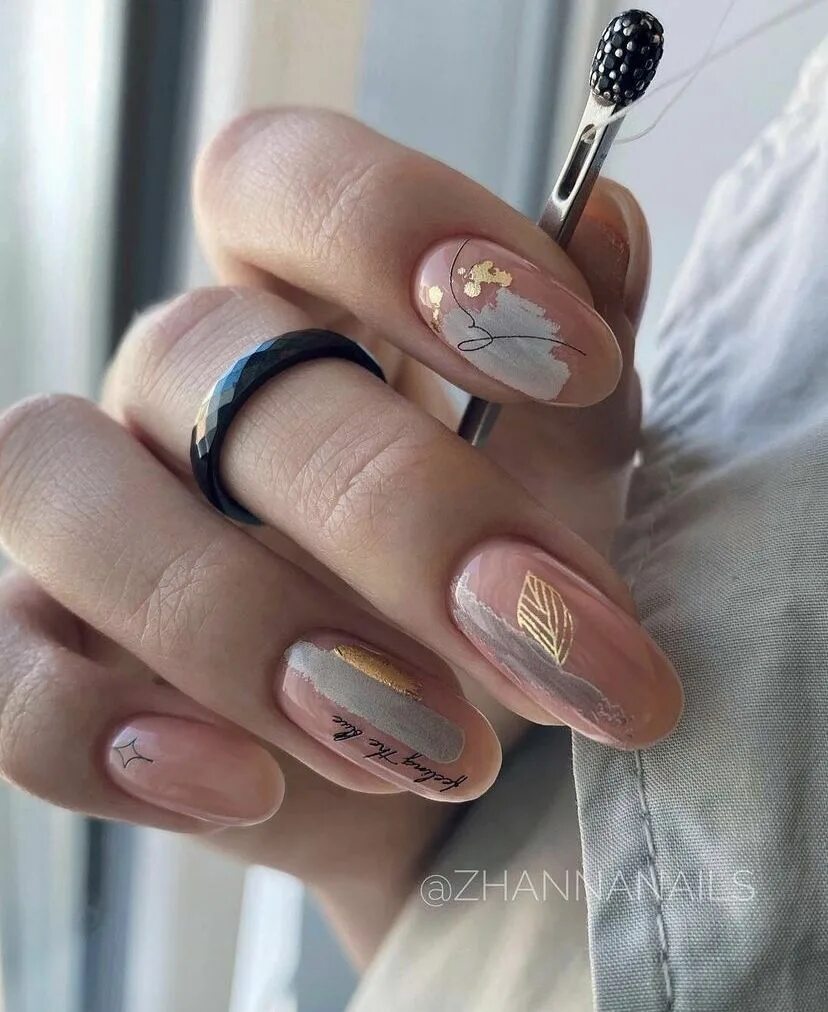Красивый нежный маникюр осень 2024 Pin su Uñas Unghie idee, Unghie, Unghie gel