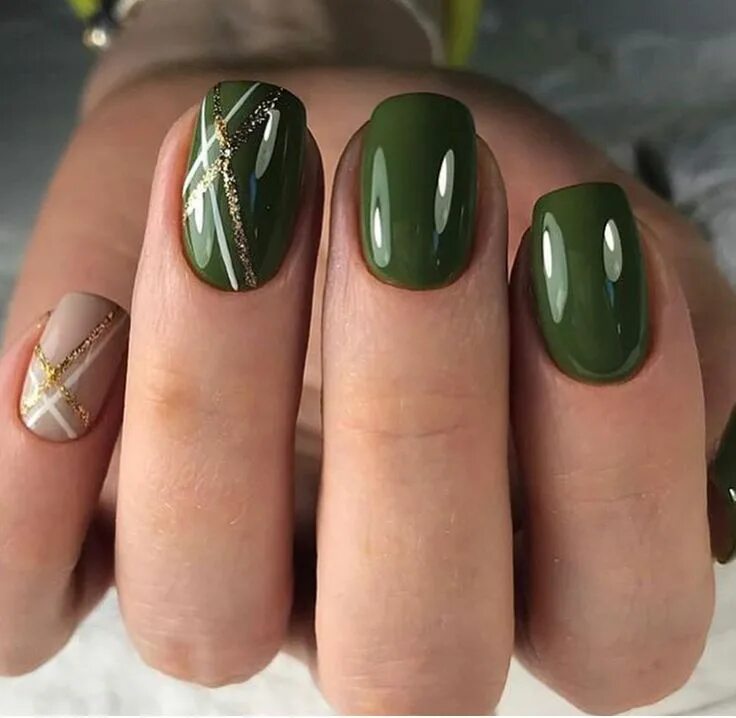 Красивый оливковый маникюр Пин на доске ♡ ❤ ️Uñas ♡ ❤ Дизайнерские ногти, Красивые ногти, Нейл-арт