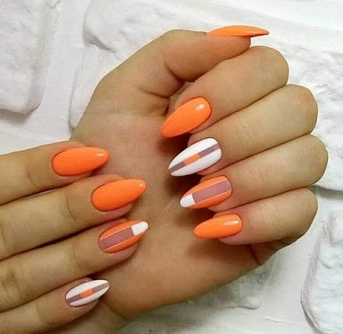 Красивый оранжевый маникюр 2024 Pin by Kiera B on Nails in 2022 Nails