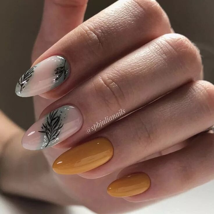 Красивый осенний маникюр 2024 на миндальную форму Pin by Kat Rodionova on Дизайны Manicure, Fashion nails, Shiny nails