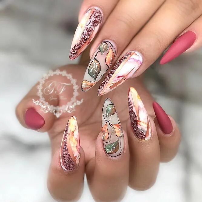 Красивый осенний маникюр на длинные ногти 35 Long Nails Designs and Ideas For 2024 Trendy nail design, Fall nail designs, 