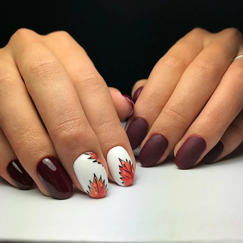 Красивый осенний маникюр на квадратные ногти Manicure, nail studio, Russia, Moscow, Osenny Boulevard, 5к3 - Yandex.Maps