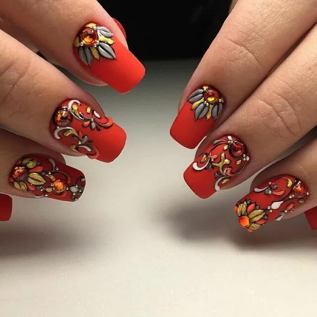 Красивый осенний маникюр яркий Pin on Manicure mama in 2024 Flower nails, Nail art designs, Flower nail art