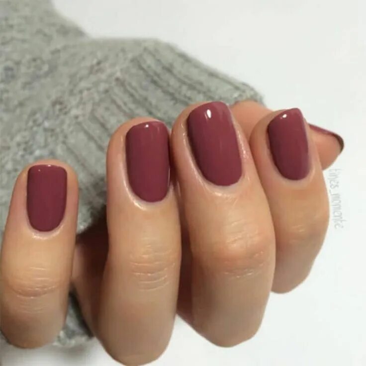 Красивый осенний однотонный маникюр фото 50 Nail Designs To Spice Up Your Winter Nail colors, Rose nails, Subtle nails