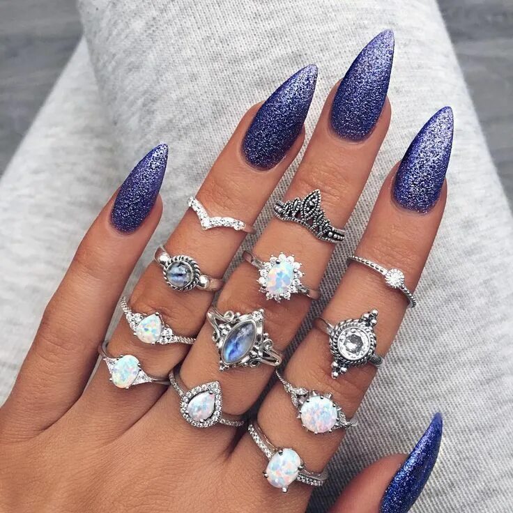 Красивый острый маникюр nails, rings, and beauty image Nail designs tumblr, Girls nails, Trendy nails